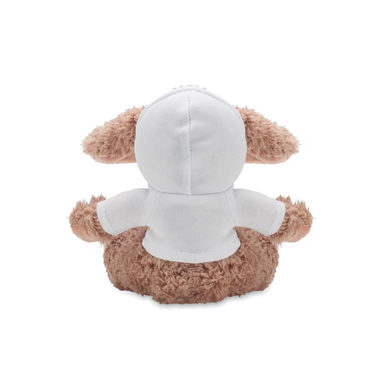 Iepuraș de pluș cu hanorac BUNNY Alb