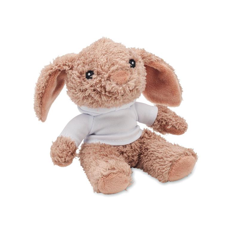 Iepuraș de pluș cu hanorac BUNNY Alb