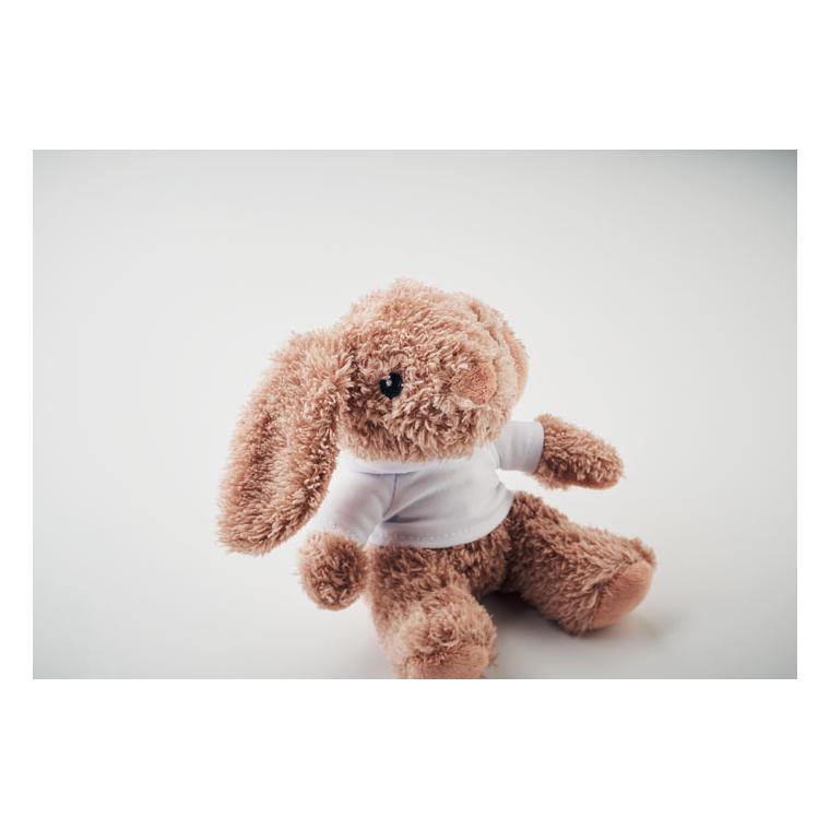 Iepuraș de pluș cu hanorac BUNNY Alb