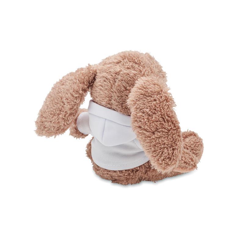 Iepuraș de pluș cu hanorac BUNNY Alb