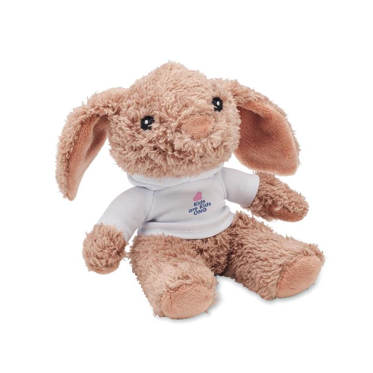 Iepuraș de pluș cu hanorac BUNNY Alb