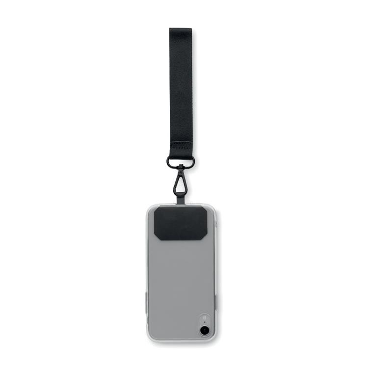 Lanyard pentru încheietură din poliester CELESTE Negru