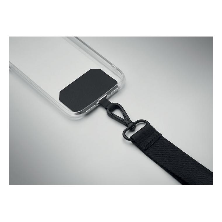 Lanyard pentru încheietură din poliester CELESTE Negru
