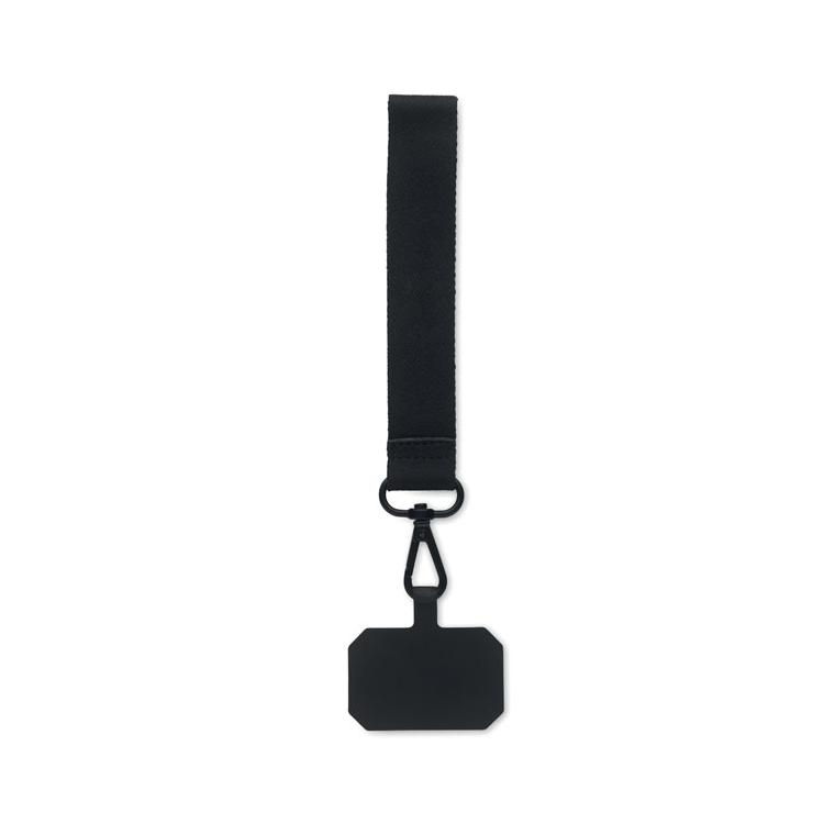 Lanyard pentru încheietură din poliester CELESTE Negru