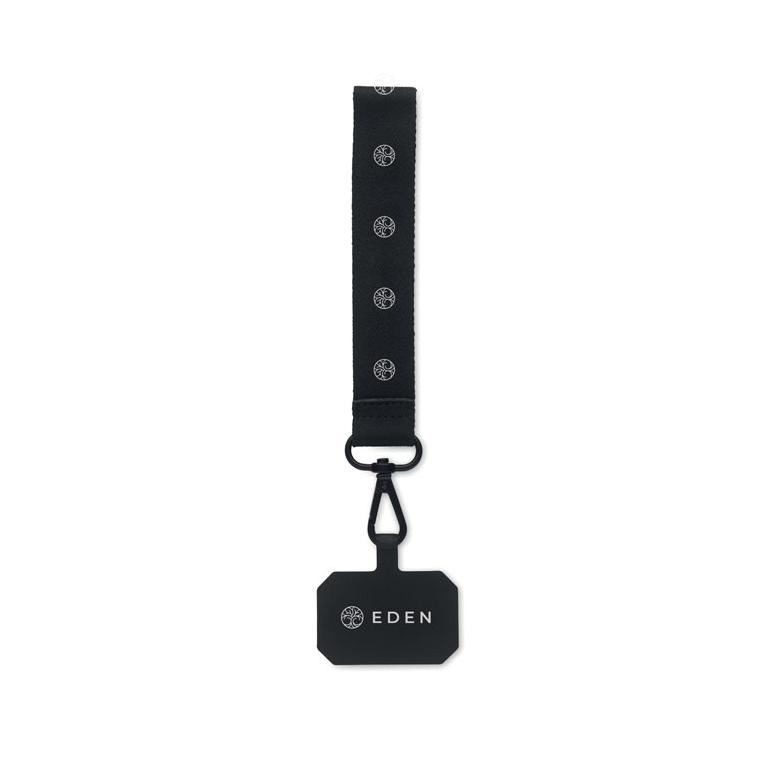 Lanyard pentru încheietură din poliester CELESTE Negru