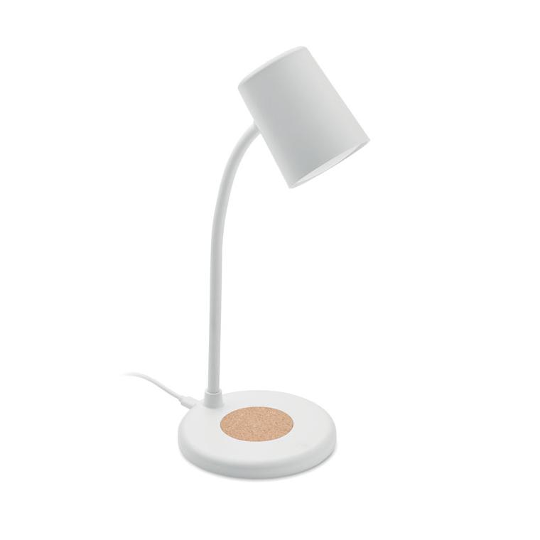 Încărcător wireless + boxă cu lampă birou SPOT Alb