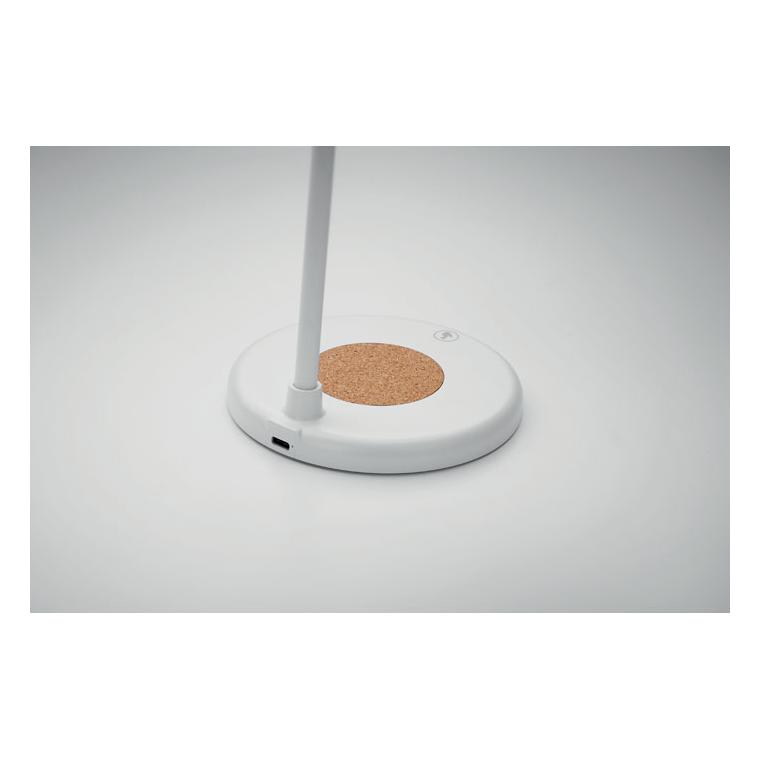 Încărcător wireless + boxă cu lampă birou SPOT Alb
