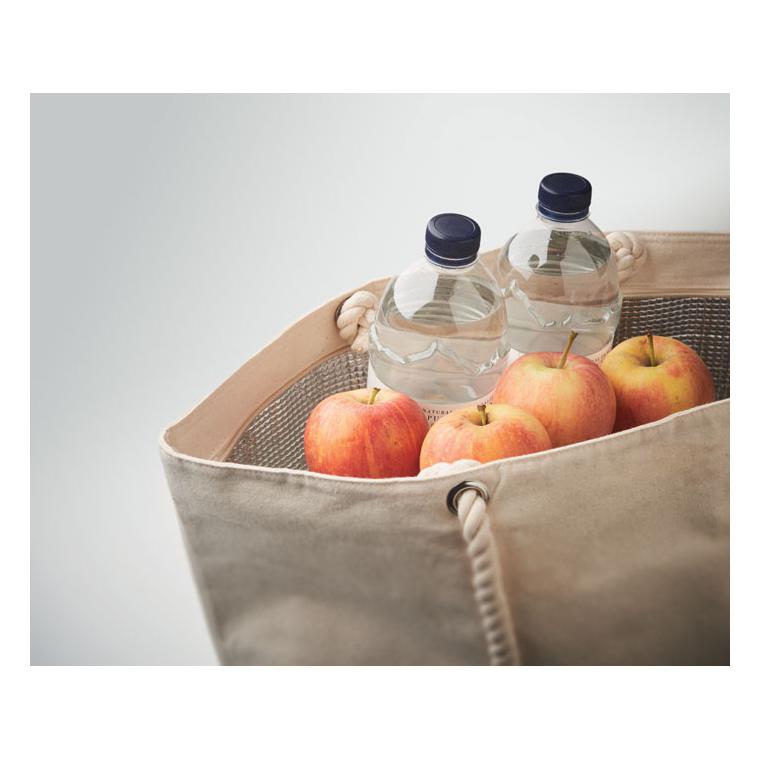 Geantă frigorifică de plajă din bumbac HEAVEN Bej