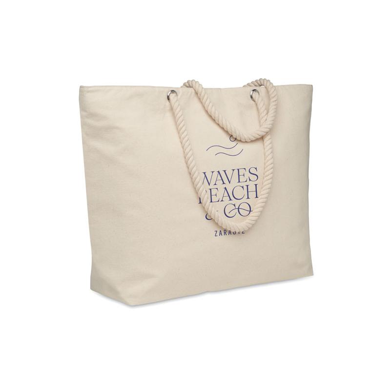 Geantă frigorifică de plajă din bumbac HEAVEN Bej