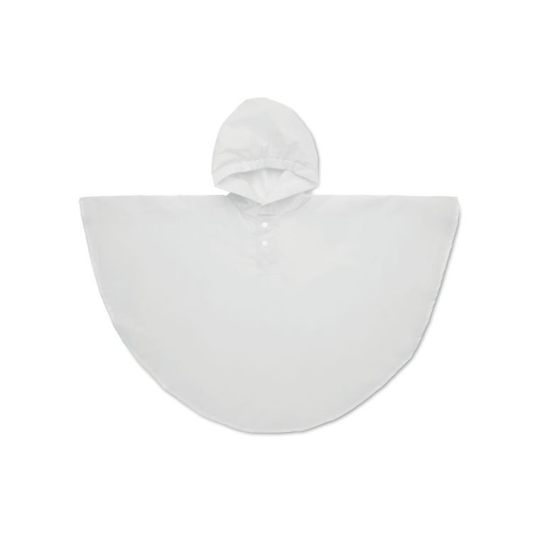 Pelerină ploaie pentru copii din PEVA PONCHIE Alb