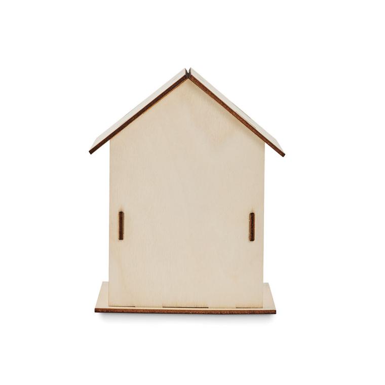 Kit DIY pentru casă de păsări din lemn PAINTHOUSE Natur