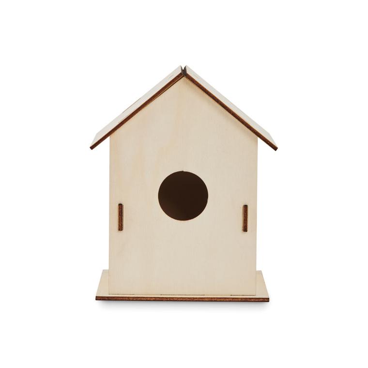 Kit DIY pentru casă de păsări din lemn PAINTHOUSE Natur