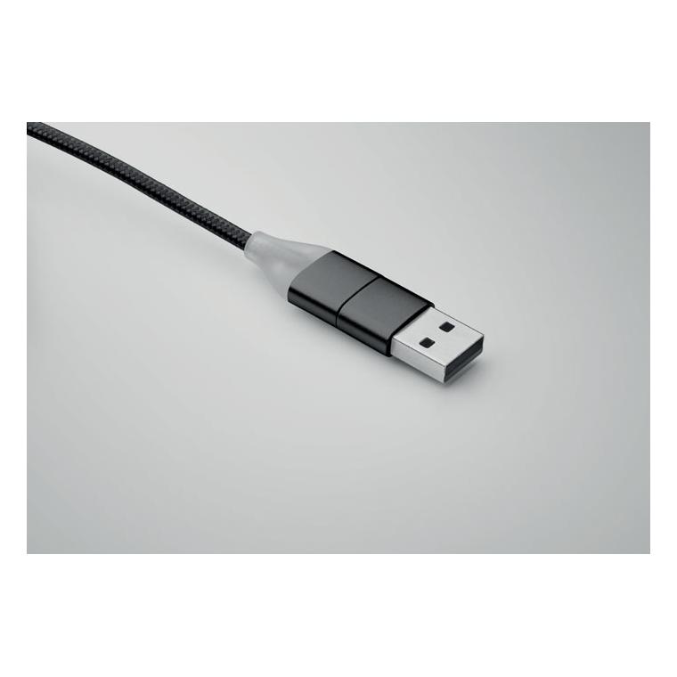 Cablu de încărcare 4 în 1 tip C BLUE Negru