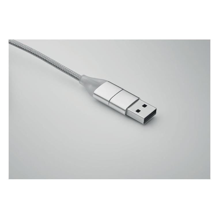 Cablu de încărcare 4 în 1 tip C BLUE Argintiu