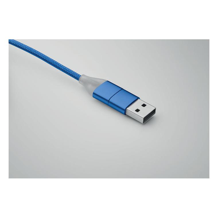 Cablu de încărcare 4 în 1 tip C BLUE Albastru regal