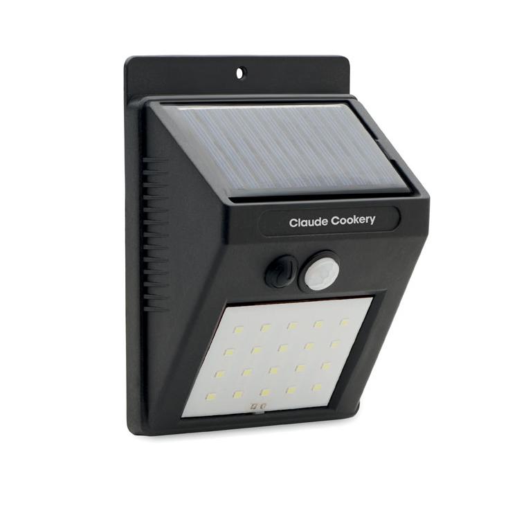 Lumină solară LED, senzor mișcare MOTI Negru