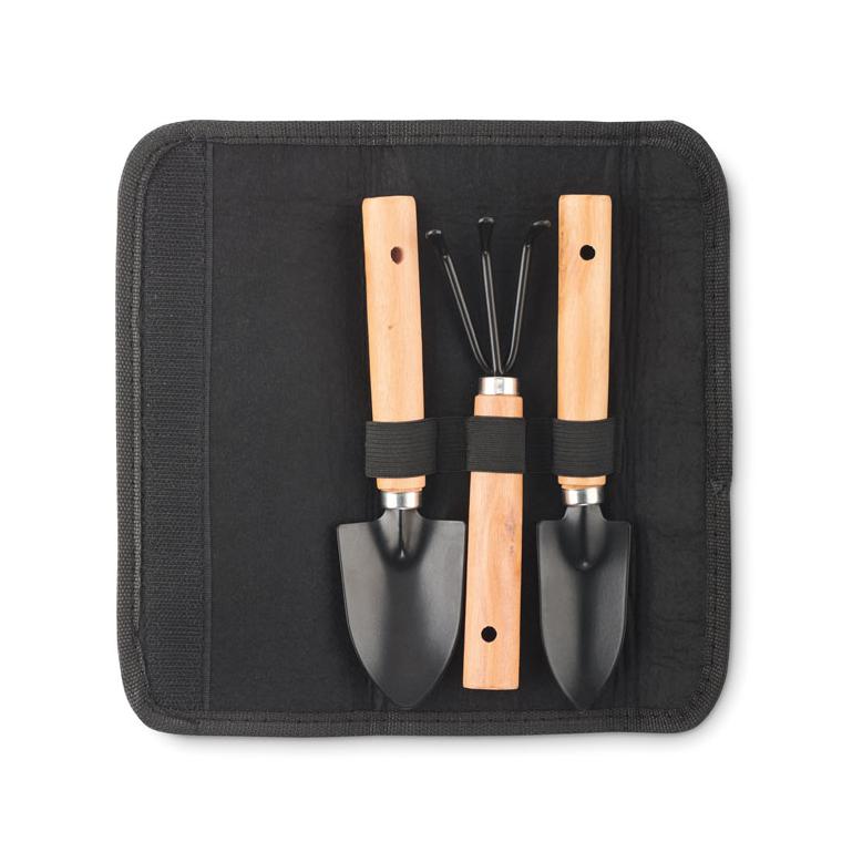 Set 3 unelte de grădină în pungă RPET GRASS Negru