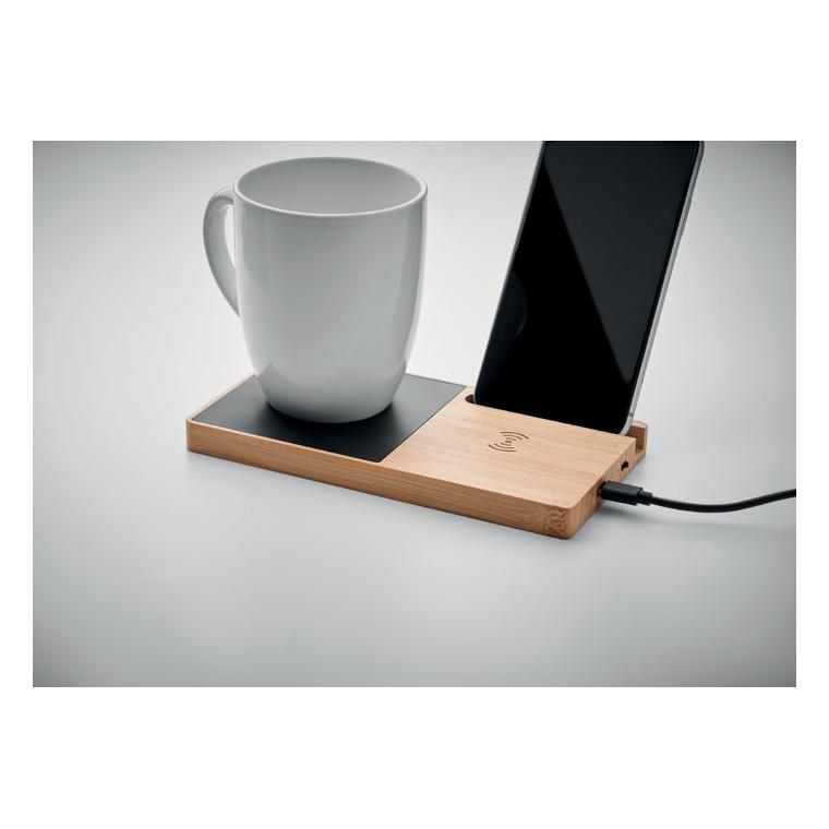 Încărcător wireless cu încălzitor cană SIBIT Natur