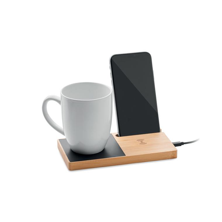 Încărcător wireless cu încălzitor cană SIBIT Natur