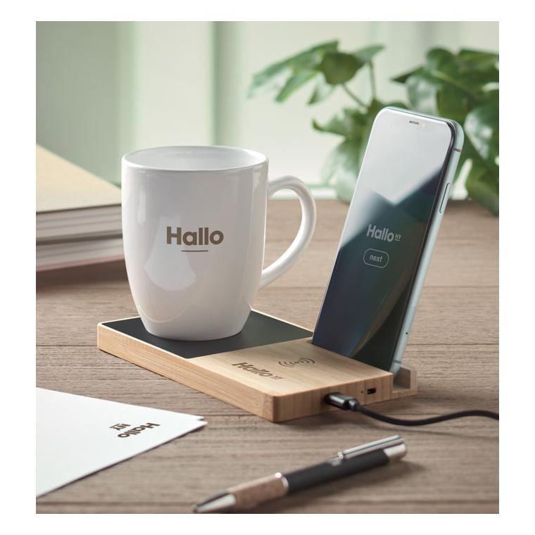 Încărcător wireless cu încălzitor cană SIBIT Natur