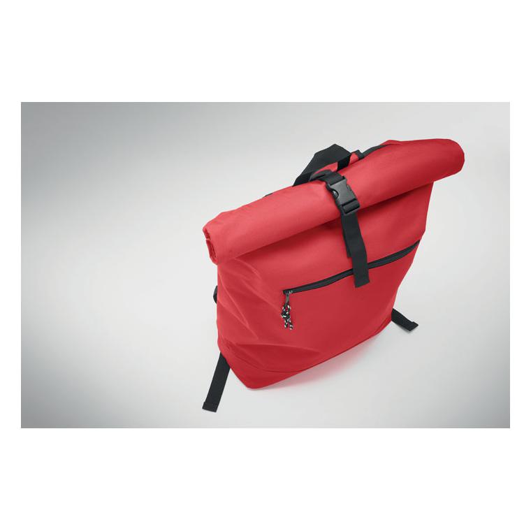 Rucsac rolltop din poliester 600D IREA Roșu