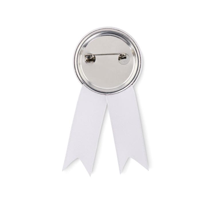 Insignă stil panglică LAZO Alb