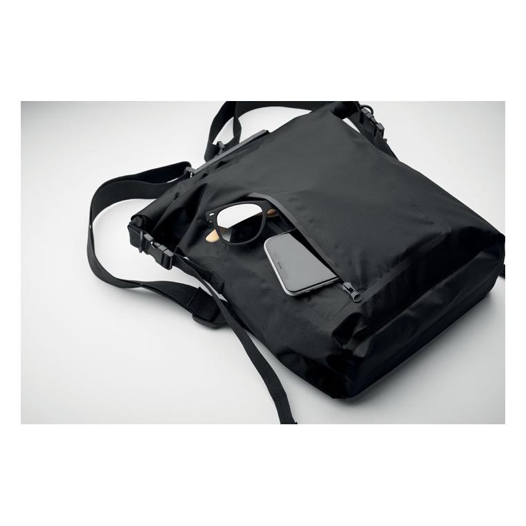 Geantă impermeabilă RPET rolltop SCUBAROLL Negru