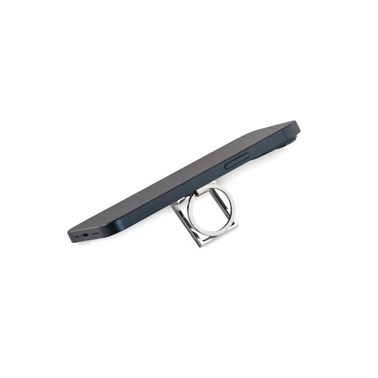 Breloc metalic cu suport telefon STANRIN Argintiu