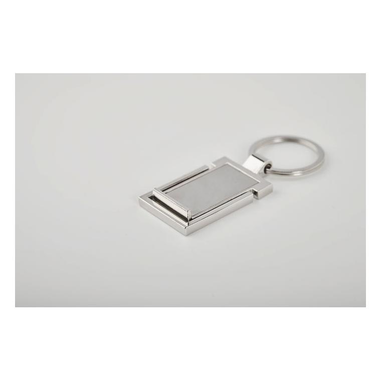 Breloc metalic cu suport telefon STANRIN Argintiu