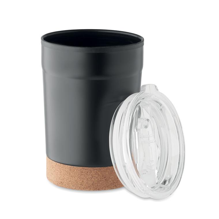 Cană cu perete dublu de 300 ml NOMU Negru