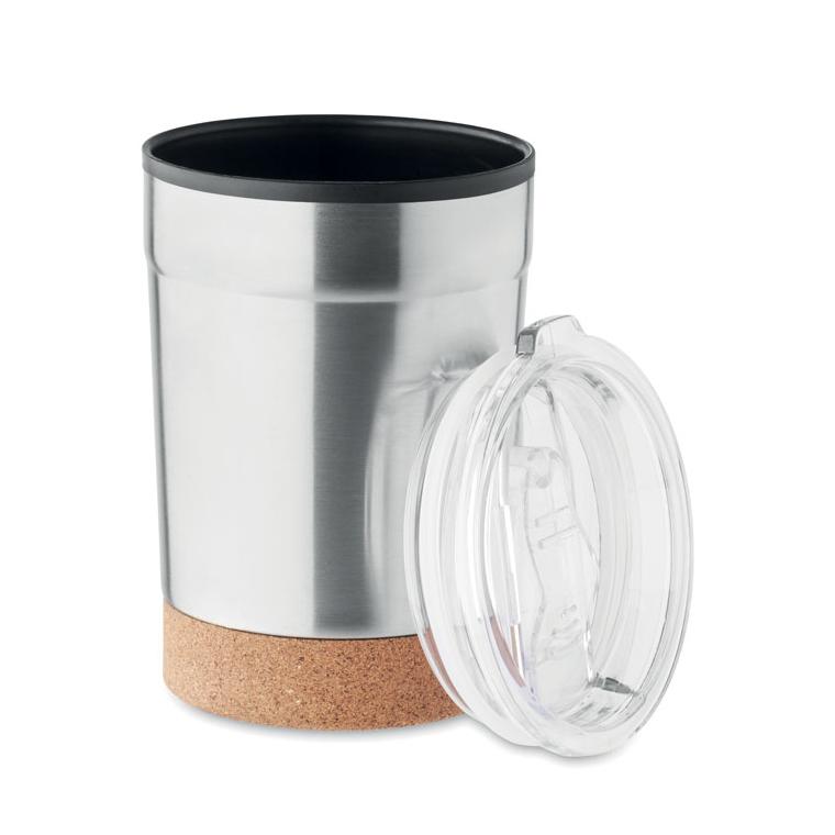 Cană cu perete dublu de 300 ml NOMU Argintiu mat