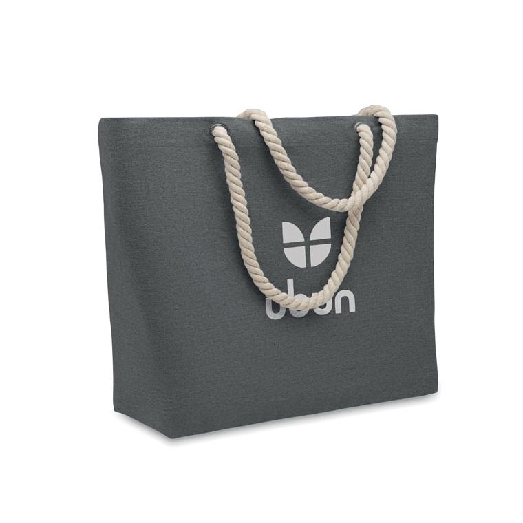 Geantă plajă cu mâner din șnur 220 gr/m² MARE Negru