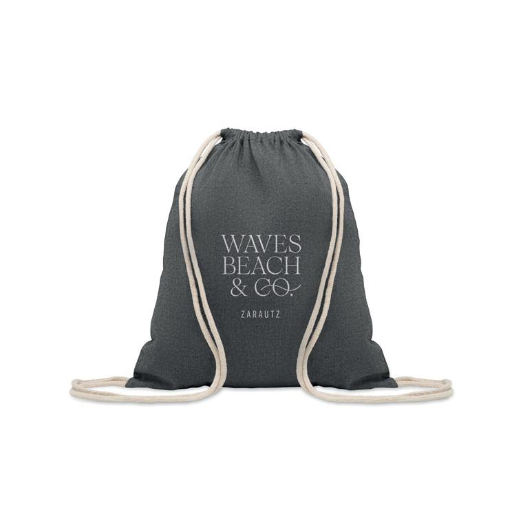 Sacoșă bumbac reciclat 140 gr/m² MUJIKA Negru