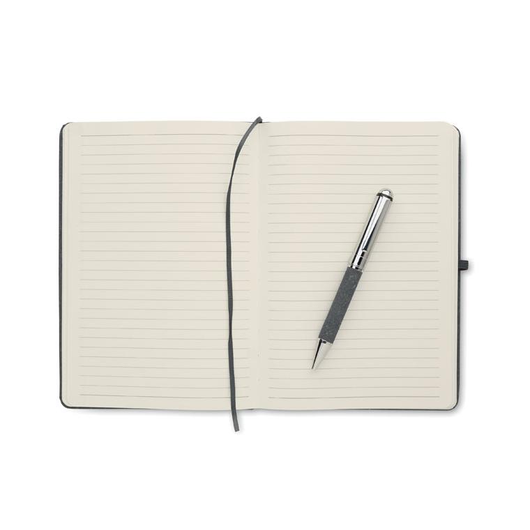 Set de caiete din piele reciclată ELEGANOTE Negru