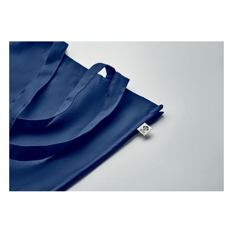 Sacoșă din bumbac organic BENTE COLOUR Albastru