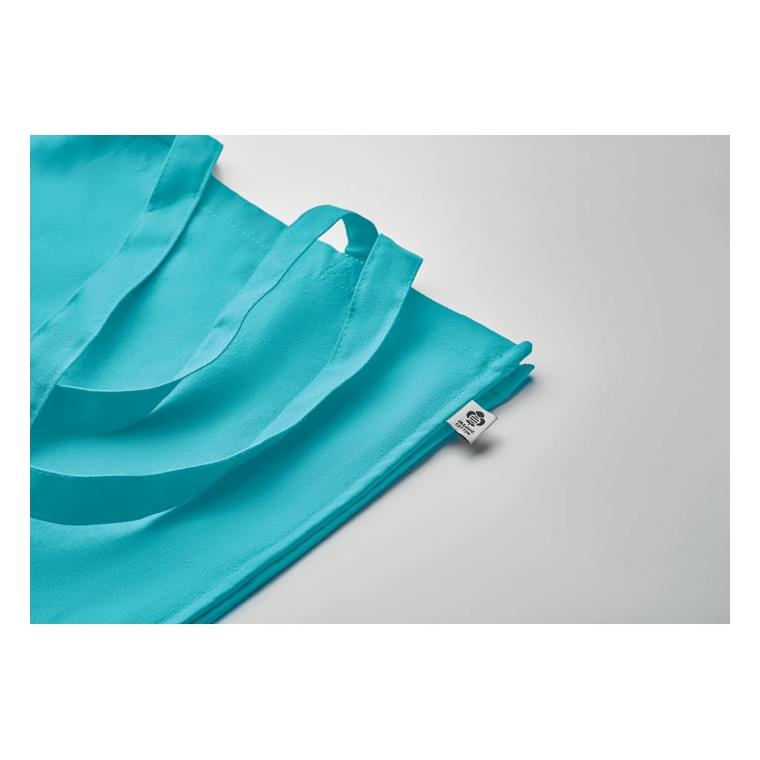 Sacoșă din bumbac organic BENTE COLOUR Turquoise