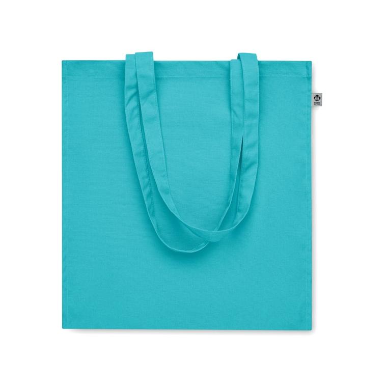 Sacoșă din bumbac organic BENTE COLOUR Turquoise