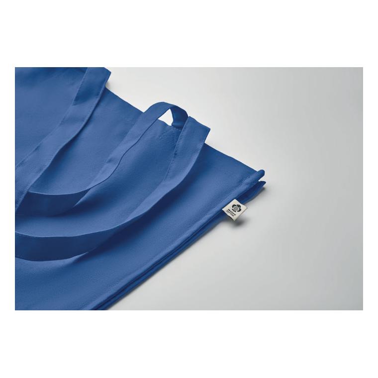 Sacoșă din bumbac organic BENTE COLOUR Albastru regal