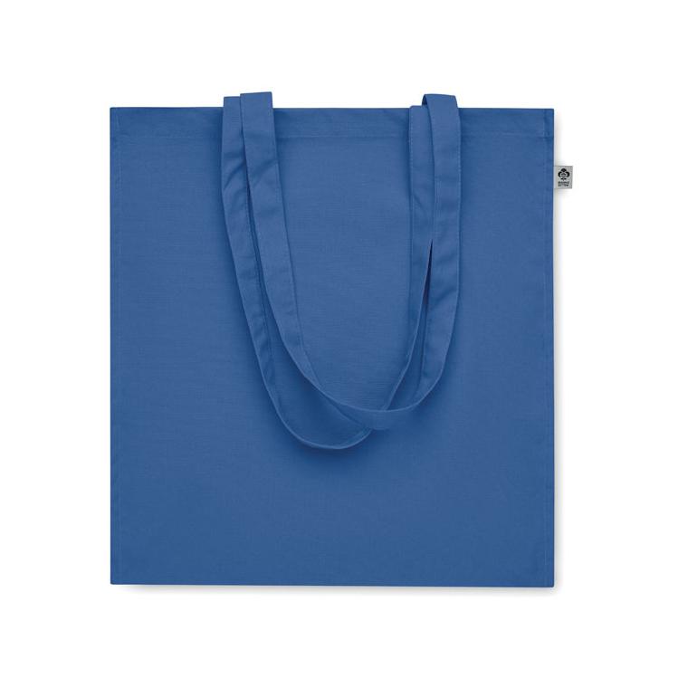 Sacoșă din bumbac organic BENTE COLOUR Albastru regal