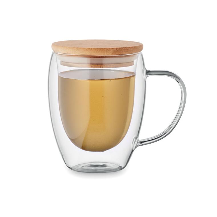 Cană borosilicat cu perete dublu TIRAL Transparent