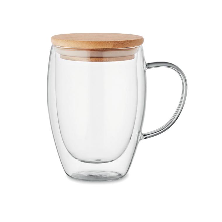 Cană borosilicat cu perete dublu TIROL Transparent