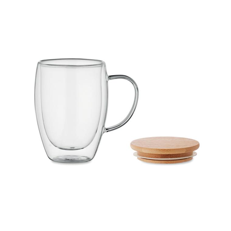 Cană borosilicat cu perete dublu TIROL Transparent