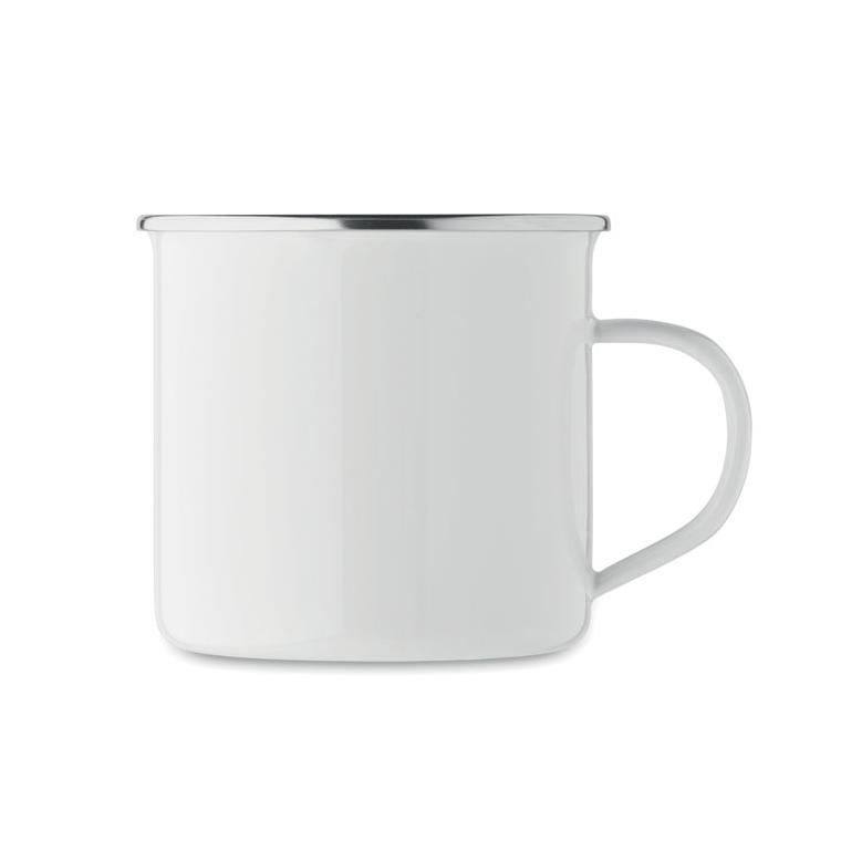 Cană emailată pentru sublimare PLATEADO L Alb