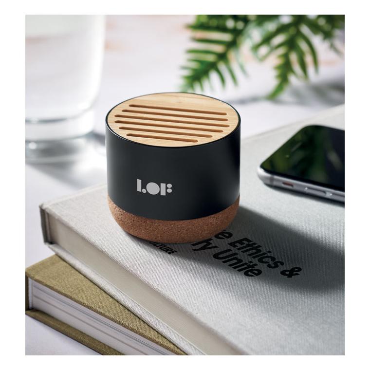 Boxă din plută și aluminiu RUMBA Negru