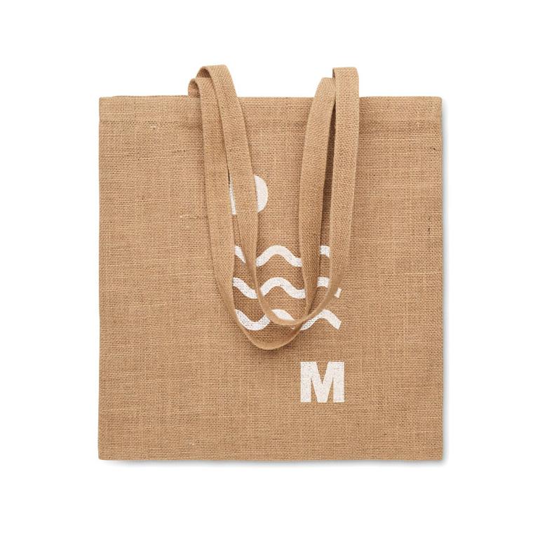 Sacoșă iută cu mânere lungi ZOLANG Bej