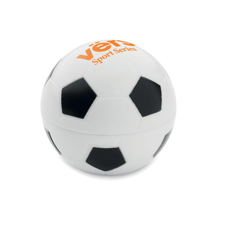Balsam de buze în formă de minge BALL Alb/negru