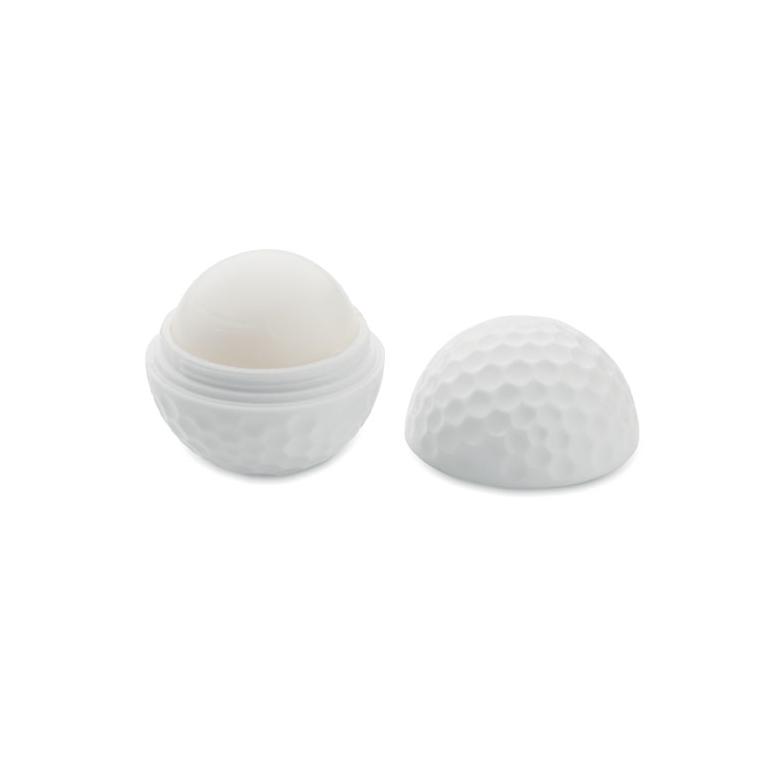 Balsam de buze în formă de minge de golf GOLF Alb