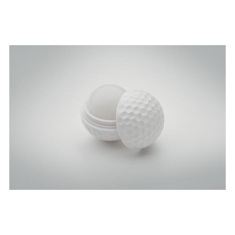 Balsam de buze în formă de minge de golf GOLF Alb