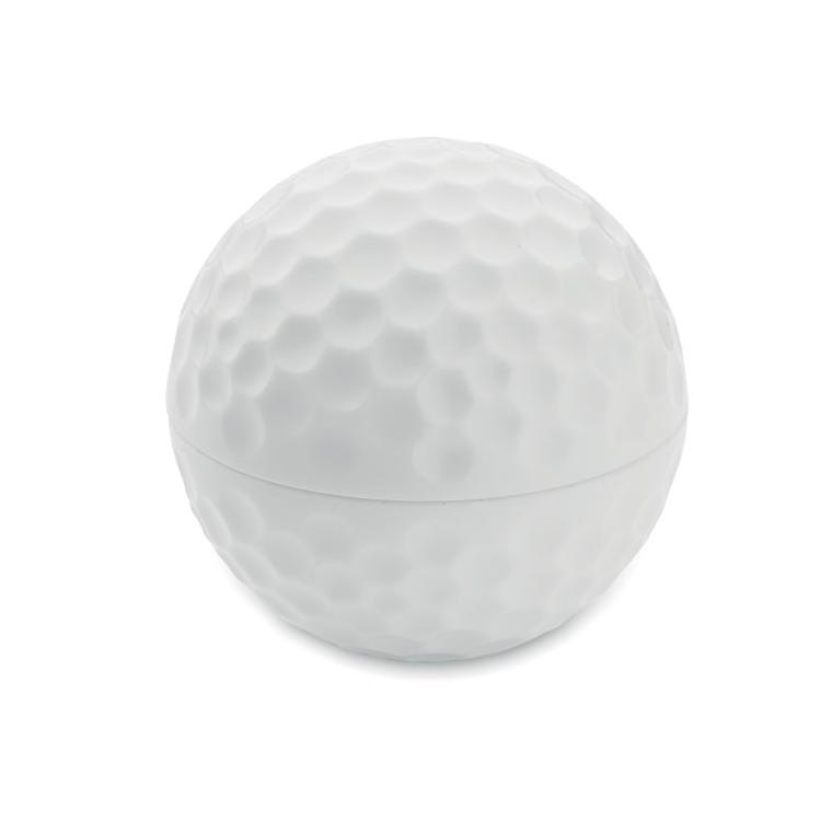 Balsam de buze în formă de minge de golf GOLF Alb