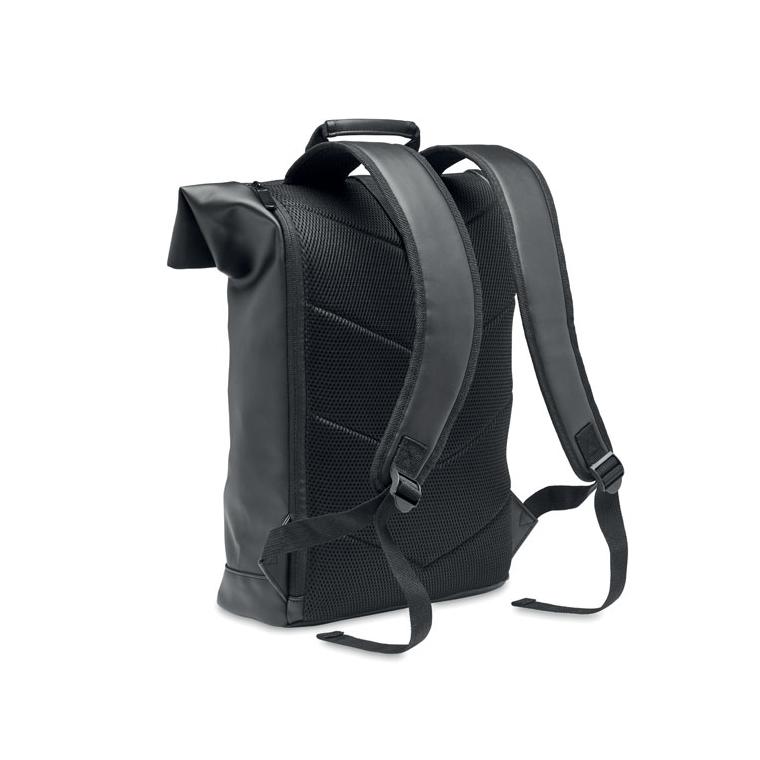 Rucsac rolltop pentru laptop PU BAI ROLL Negru